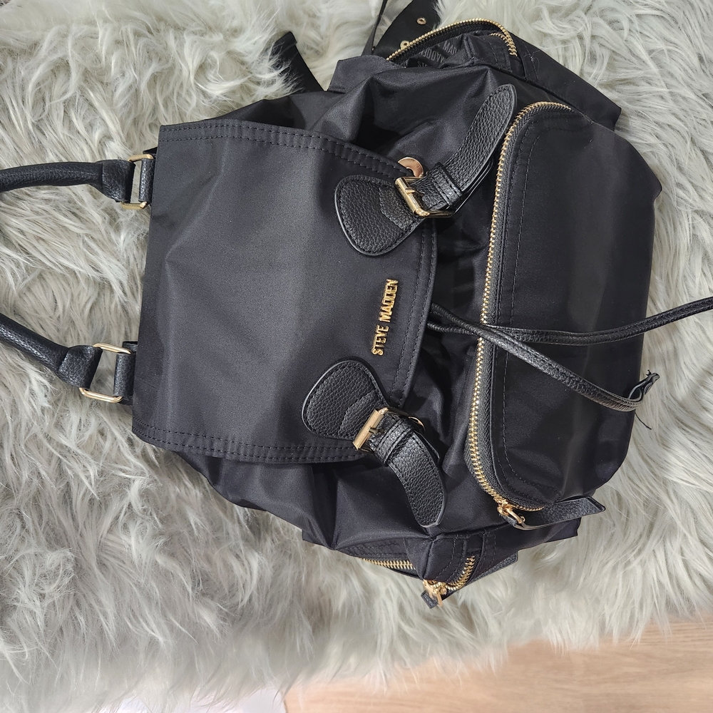 Steve Madden Black Drawstring Backpack - image 2